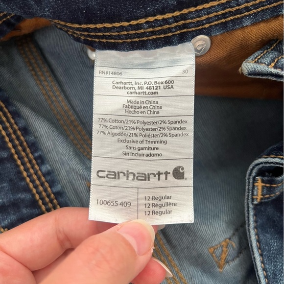 Carhartt Women’s Workwear Utility Jeans – Relaxed Fit Bootcut – Size 12 Regular - Picture 10 of 13